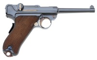 Excellent & Extremely Early Two-Digit Swiss Model 1900 Luger Pistol by DWM with Toggle Monogram & Unrelieved Frame - 2