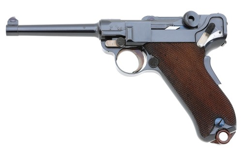 Excellent & Extremely Early Two-Digit Swiss Model 1900 Luger Pistol by DWM with Toggle Monogram & Unrelieved Frame