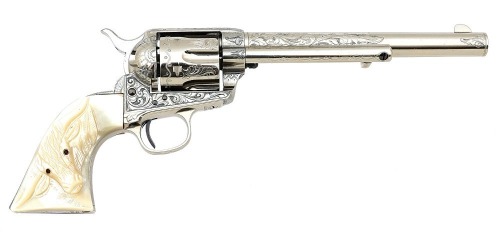 Exceedingly Handsome and Rare Documented Factory Engraved Colt Single Action Army Frontier Six Shooter Revolver