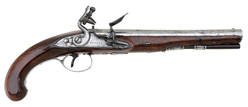 British Flintlock Officers Pistol by Bunney