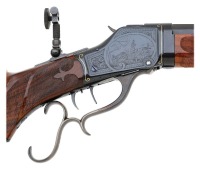 Custom Engraved & Gold Inlaid Winchester Model 1885 High Wall Deluxe Takedown Sporting Rifle by James Lowe - 4