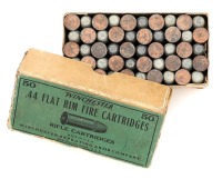 Full Box of Winchester 44 Flat Rimfire Ammunition - 2