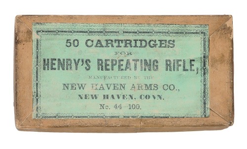 Full Box of New Haven Arms Co. .44 Henry Rimfire Cartridges