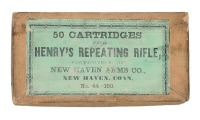 Full Box of New Haven Arms Co. .44 Henry Rimfire Cartridges