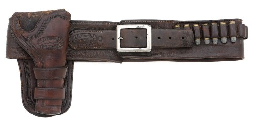 Very Fine Leather Holster and Money Belt Rig by C.E. Coggshall of Miles City Montana