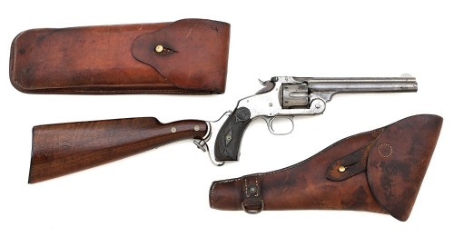 Rare Australian Smith & Wesson New Model No. 3 Revolver with 6 1/2” Barrel, Stock & Holsters