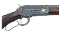 Wonderful Custom Engraved & Gold-Inlaid Winchester Model 1886 Deluxe Lever Action Rifle in Rare 38-70 WCF - 4