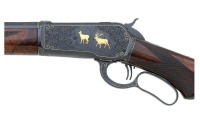 Wonderful Custom Engraved & Gold-Inlaid Winchester Model 1886 Deluxe Lever Action Rifle in Rare 38-70 WCF - 5