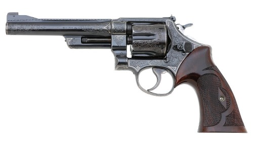 Exceptional Alvin White Master Engraved & Gold Inlaid Smith & Wesson Registered Magnum Revolver