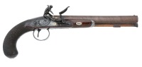 Fine London Flintlock Officers Pistol by E. Baker