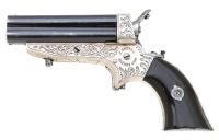 Attractive Belgian Sharps Patent Four-Barrel Pepperbox by L. Ghaye - 2