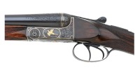 Fine Custom Engraved & Gold-Inlaid Belgian Smallbore Boxlock Double Shotgun - 4