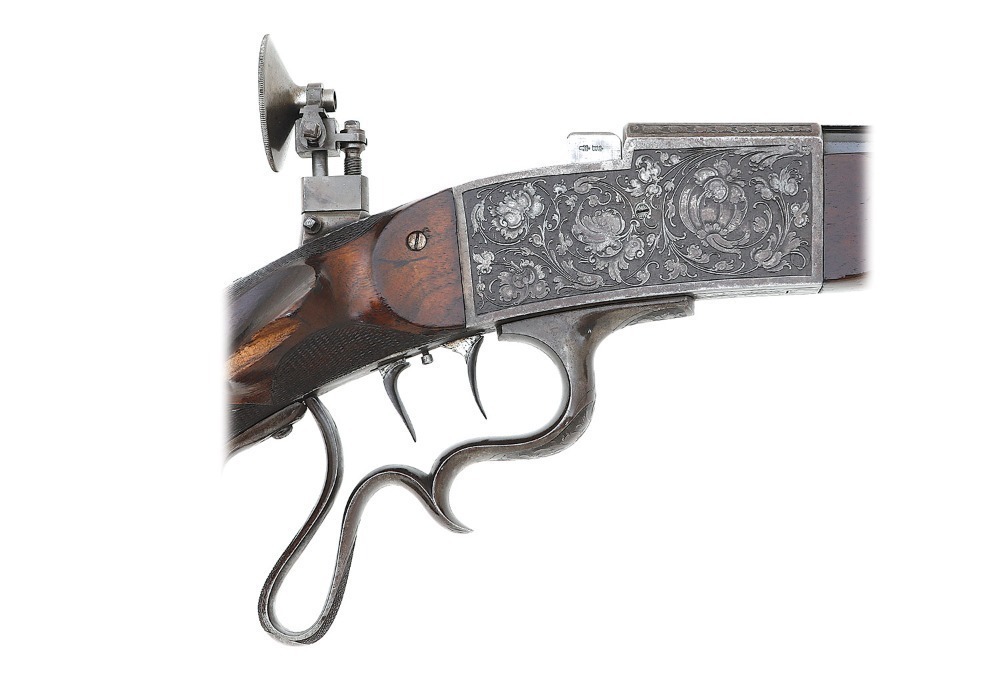 German System Burgsmueller Falling Block Schuetzen Rifle