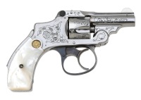 Factory Engraved Smith & Wesson 32 Safety Hammerless Bicycle Revolver