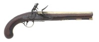 Attractive British Brass-Barreled Flintlock Officers Pistol by Ketland & Co.