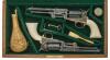 Beautiful Cased Pair of Colt Second Generation 3rd Model Dragoon Revolvers with Class D Engraving