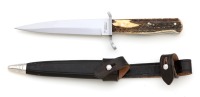 Modern Boker Stag Handle Trench Knife