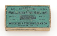 Full Sealed Box of Collectible Winchester 44 Caliber Ammunition for the 1873 Rifle