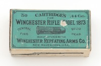 Box of Collectible Winchester 44 Caliber Ammunition for the 1873 Rifle