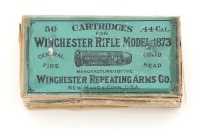 Box of Collectible Winchester 44 Caliber Ammunition for the 1873 Rifle