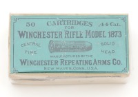 Box of Collectible Winchester 44 Caliber Ammunition for the 1873 Rifle