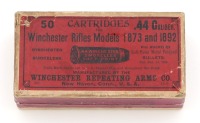 Box of Collectible Winchester 44 Caliber Ammunition for the 1873 and 1892 Rifle