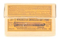 Collectible Box of Winchester 38-72 Ammunition