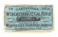 Collectible Box of Winchester .32 Caliber Ammunition