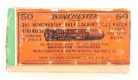 Collectible Box of 351 Winchester Self-Loading Ammunition