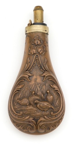 Brass Bird Powder Flask