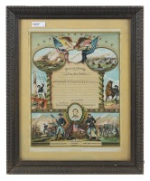 Civil War Honorable Discharge Framed Document