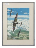 British Super-Marine Spitfire Painting By George Heiron