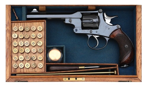 Attractive & Scarce Cased Webley-Kaufmann First Pattern Improved Government Revolver