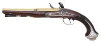 Wonderful Pair of 18th Century Silver Mounted London Flintlock Pistols by John Bennett - 4