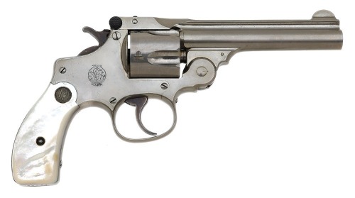 Fine Silver-Finished Smith & Wesson 38 Perfected Model Revolver