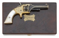 Exceptional Gustave Young Engraved Deluxe Gold Gilt & Cased Smith & Wesson No. 1 Second Issue Revolver - 2
