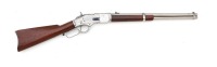 Rare Winchester Model 1873 First Model Saddle Ring Carbine in Full Original Nickel Finish