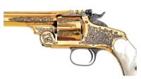 Exceptional Cased & Gustave Young Columbian Exhibition Engraved Smith & Wesson New Model No. 3 Target Revolver Shipped to Renowned Marksman & Olympian Walter Winans - 3