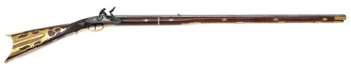 Stunning High Grade Silver Mounted Flintlock Takedown Sporting Rifle by Castle Sutherland of Geneva, New York
