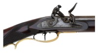 Stunning High Grade Silver Mounted Flintlock Takedown Sporting Rifle by Castle Sutherland of Geneva, New York - 3