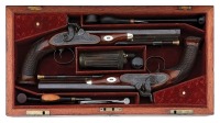 Fine Pair of Percussion Pistols by W. Adams