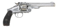 Unmarked Ludwig Loewe Engraved & Gold Inlaid No. 3 Third Model Russian Revolver