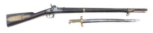 New Hampshire Altered U.S. Model 1841 Percussion Rifle by Robbins, Kendall & Lawrence with Bayonet