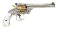 Interesting Cased Pair of New York Engraved Smith & Wesson 44 Frontier Double Action Revolvers Shipped Soft to Schoverling, Daly & Gales - 2