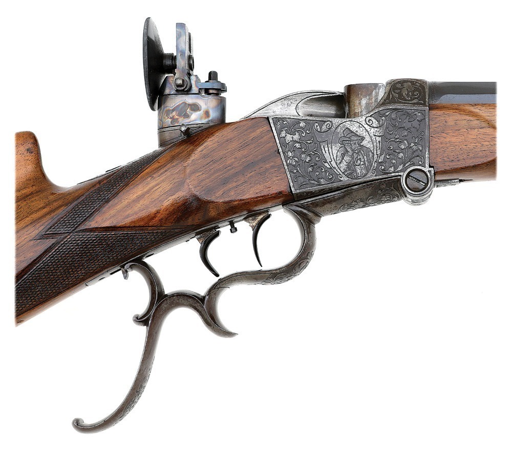 Scarce System Meffert Falling Block Schuetzen Rifle with Dusel Retailer ...