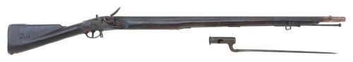 Desirable East India Company Windus Pattern 1771 Flintlock Musket by Wilson with Massachusetts Markings & Bayonet