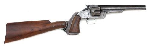 Smith & Wesson No. 3 Second Model American revolver with Shoulder Stock
