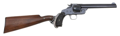 Attractive Smith & Wesson New Model No. 3 Revolver with Shoulder Stock