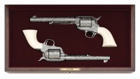 Stunning Pair of John Adams II Engraved Consecutively Numbered Colt Single Action Army Third Generation Revolvers