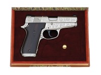 Wonderful & Unique &ldquo;Artistry in Arms&rdquo; Factory Engraved Pair of Smith & Wesson Model 3914LS Semi-Auto Pistols by Paul Piquette